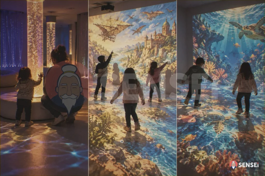 Aula immersiva, stanza Snoezelen, pavimento interattivo: le differenze