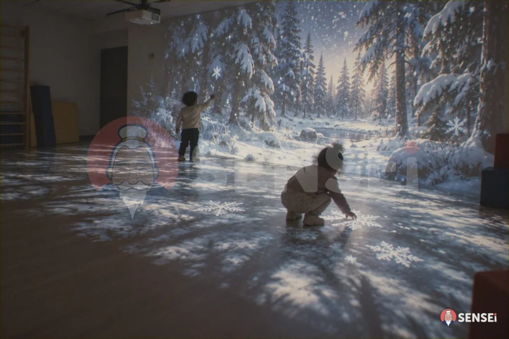 L'inverno nella stanza immersiva: attività per il nido